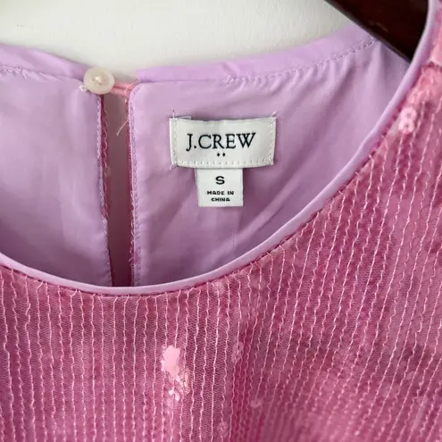J.Crew Women's Size S All Over Sequin Shell Top Pink Sleeveless NWT