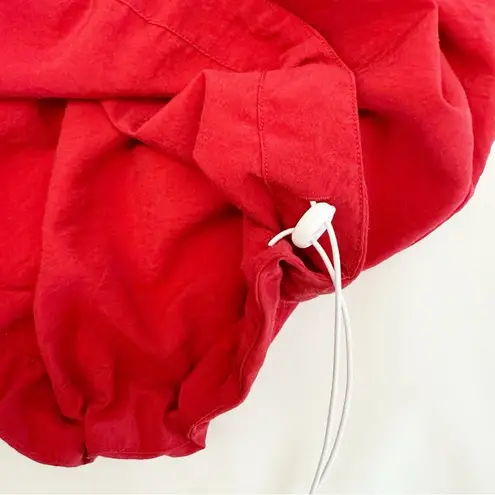 Rundholz Black Label Bubble Balloon Midi Dress In Red Chili Print Lagenlook