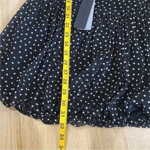Black Halo polka dot flounce hem mini dress NEW