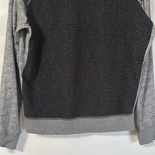 Scotch & Soda Maison Scotch Chapeau Mixed Media Sequin Sweatshirt Grey Size 2