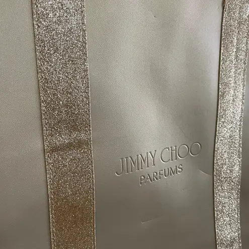 Jimmy Choo Parfums Tote Gift Bag Gold Metallic Glitter Holiday