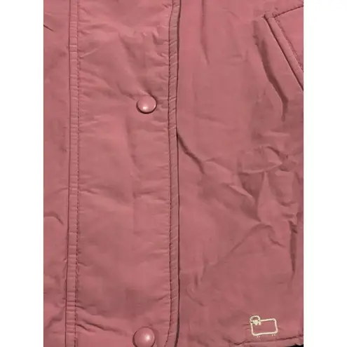 Woolrich Vintage Jacket Womens Size L Pink Quilted Puffer Coat Zip Snap -200