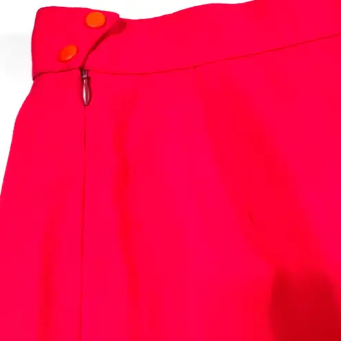Vintage Thierry Mugler Hot Pink Pencil Skirt Womens 4 90s French Couture Wool