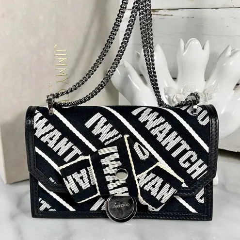 Jimmy Choo Nylon “I Want Choo” Logo Crossbody Bag