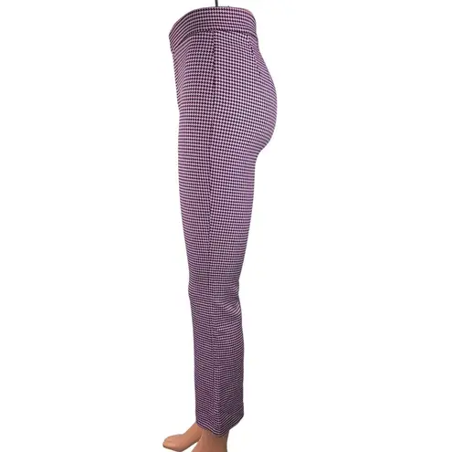 ZARA  Purple Houndstooth Flared Leg High Waist Bell Bottom 70's Trousers Pants XS