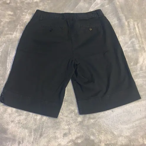 Charter Club Size 8 Golf Collection Solid Black Walking Shorts Bermuda GUC