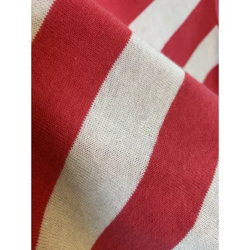 IZOD Pink Striped Sweater Vest Styled T-shirt Size Large Preppy Light Academia