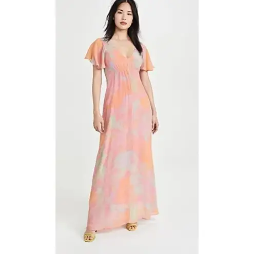 Veda Corazon Maxi in Palma Medium Womens Long Dress Gown Sherbert Pink