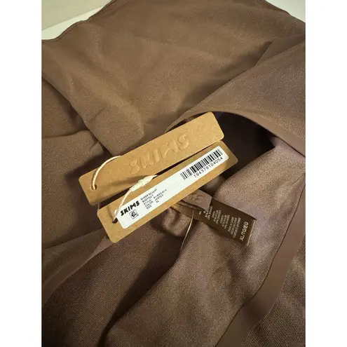 SKIMS Sheer Sculpt Open Bust Bodysuit Jasper Brown X Large