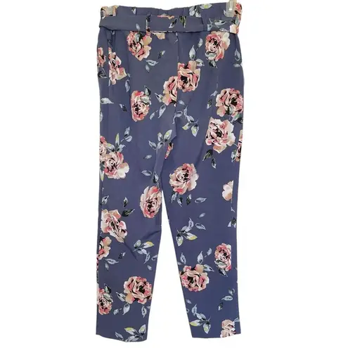 One by Chapter Pants Women's Size XS Floral Belt Office Work Wear Grandmacore