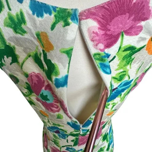 Adrienne Vittadini VTG 80s Dress Floral Midi 4 Fit & Flare Cottagecore Coquette