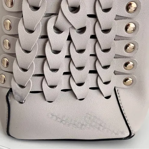 Melie Bianco Ivory Vegan Leather Convertible Crossbody Shoulder Bag