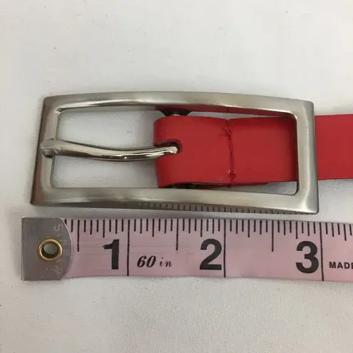 Anne Klein AK Red Leather Skinny Belt