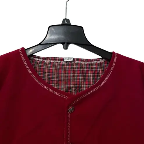 Vintage Women's Size 3X Ugly Christmas Fleece Cardigan Sweater Pockets Red