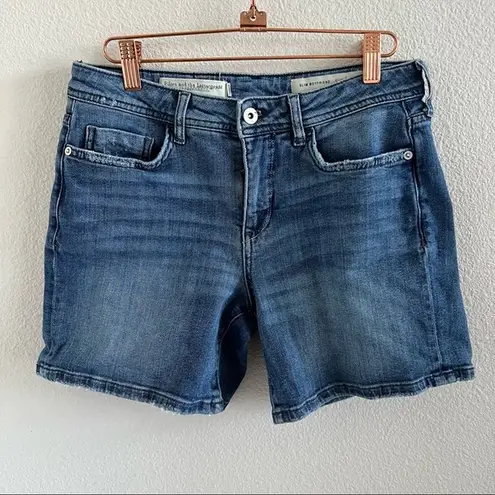 Pilcro and the Letterpress Slim Boyfriend Denim Jean Shorts Light Distressing 26
