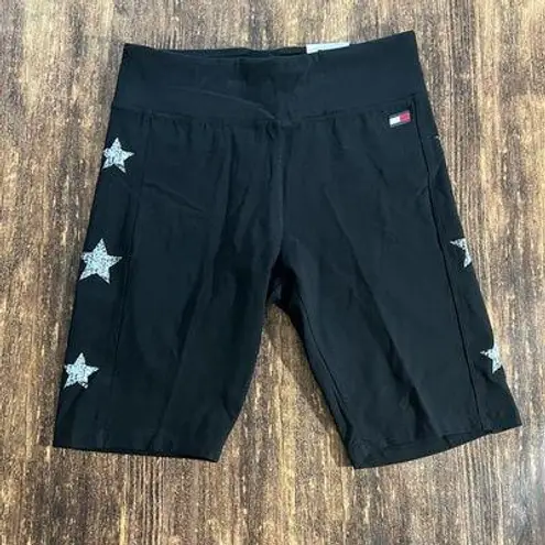 Tommy Hilfiger Medium  Sport Black High Rise Jersey Bike Shorts