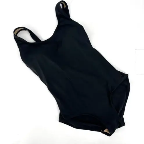 LL Bean Y2K One Piece Black Swimsuit Size 6 Small Bathing Suit Modest