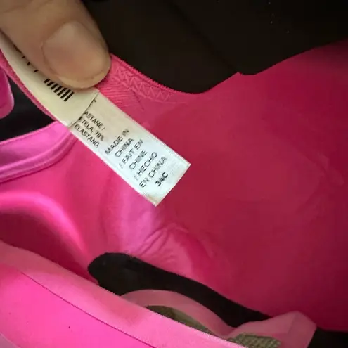 VSX Pink and Black Sports Bra Molded Cup Moisture