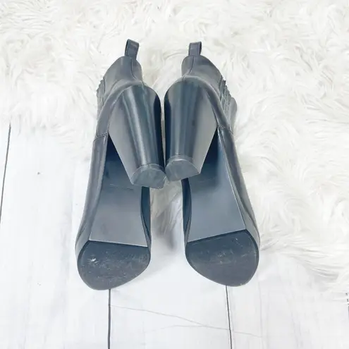 Robert Clergerie Women's Goa Black Leather Chelsea Ankle Boots Size 40.5 Black