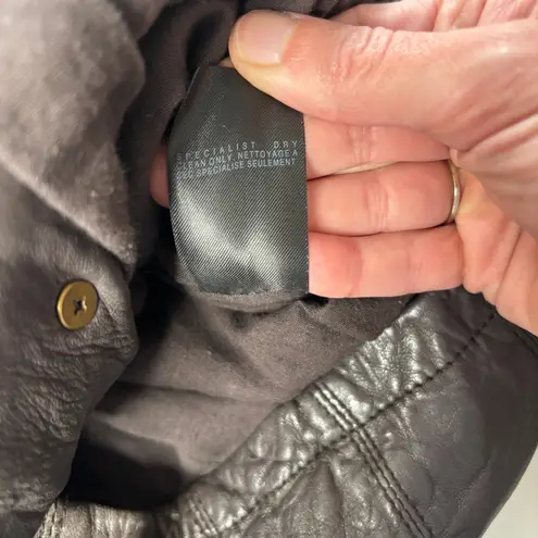 Vintage Allsaints Kaito Brown Leather Jacket Y2K 2000s Retro Designer US 2 SEE