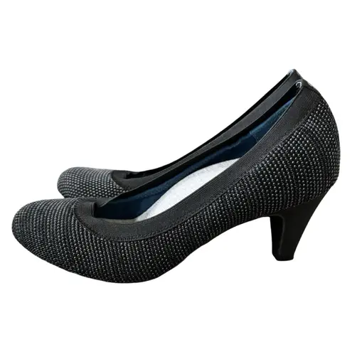 Betabrand Late to the Gate Pumps Womens 8 Black Low Heel Comfort Work Shoes