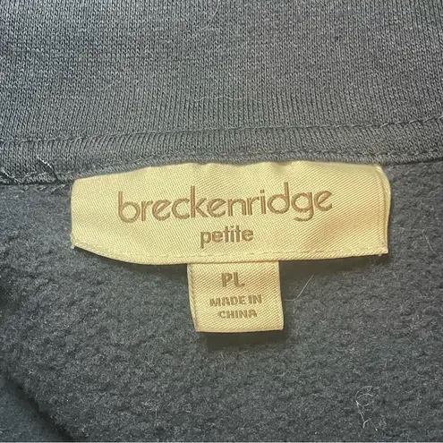 Breckenridge Petite Blue Snowman Button Front Cardigan Large Winter Holiday Warm