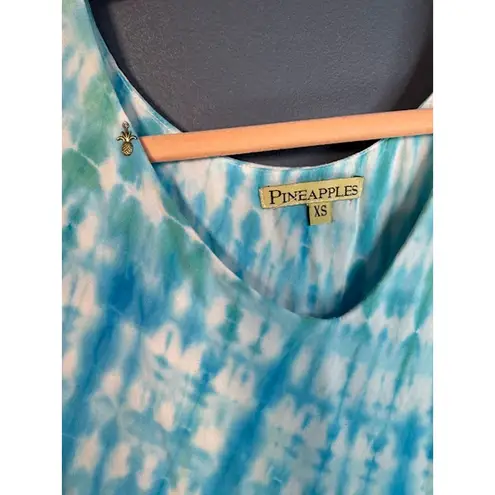 Pineapples Tank Top Women's Size XS Oversized Handmade Tie