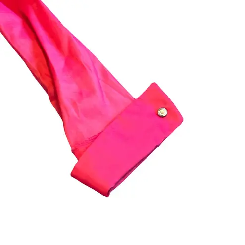 Tadashi Shoji Bright Pink Long Sleeve Shirt Blouse Top Formal MOB Size 4 Women's