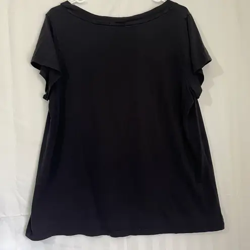 Daisy Fuentes Black Short Sleeve Blouse Women’s Plus Size 1X