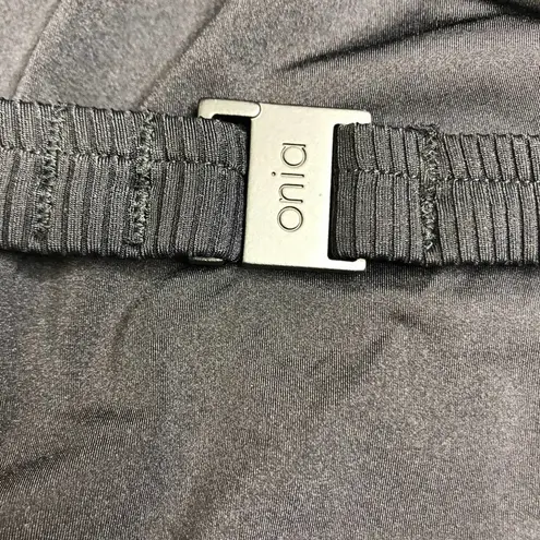 ONIA Rumi One Piece Black Rib White Belt XS