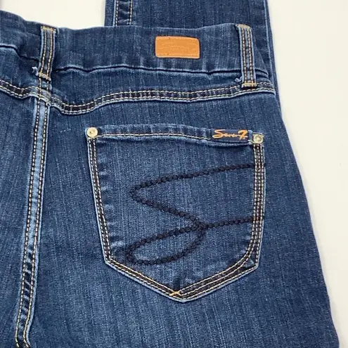 Seven7 Women's Denim Five Pocket Tummy High Rise Skinny Jeans Blue Size 10