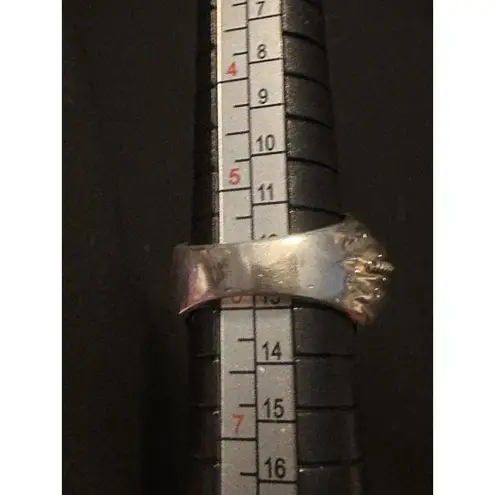 14K GOLD & 925 Silver Vintage Big Solid Dome Ring Sz 6.5