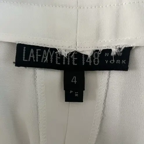 Lafayette 148 New York White Patch Zipper Pocket Skirt Size 4