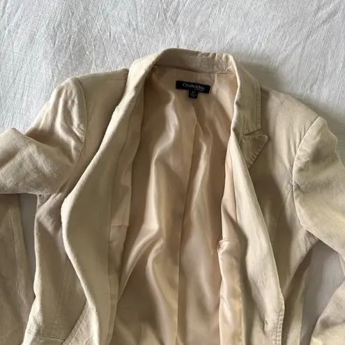 Chadwick's Vintage of Boston Beige Linen Blend Blazer - Size 8T