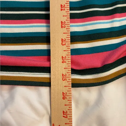 Sport Savvy Striped Cowl Neck Top – Size Large Pink