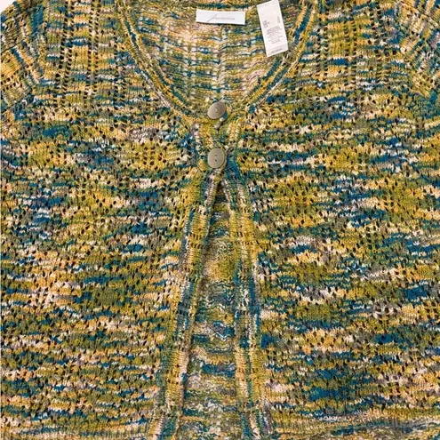 JH Collectibles Grunge Green Forest Fairy Gobblin Cropped Crochet Cardigan Large