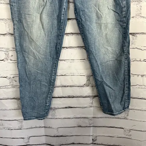 Seven7 Boyfriend Jeans Distressed Light Wash Women’s 14 Mid Rise Blue Capri Y2K