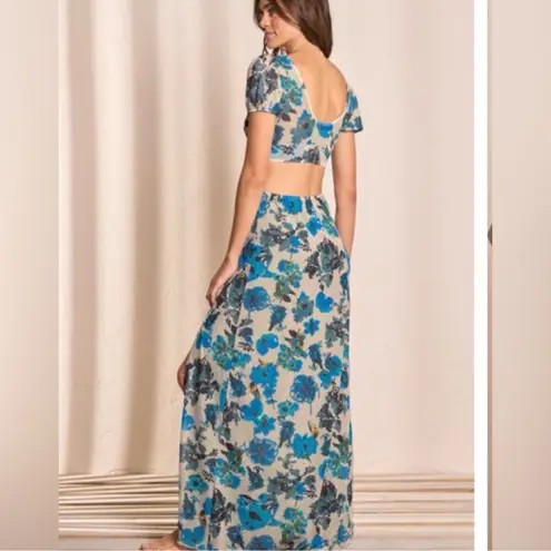 Maaji  Thea Maxi Dress in Blue Floral Multicolor