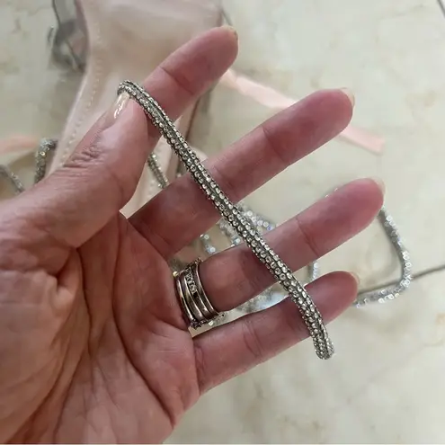 TALULAH Shop NWT Lace Up Bedazzled Bow Sandals Sz 7.5