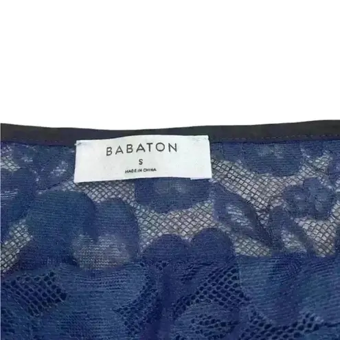 Babaton Aritzia Babton Halsmann Blouse Navy/Black Trim Size Small