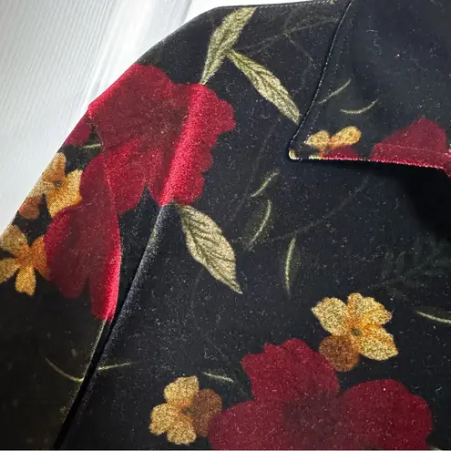 Jaclyn Smith Vintage Deadstock Velvet Floral Top Boho Cottagecore 80s 90s