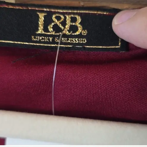 L&B WOMENS LaceTop WITH LINING Burgundy 2X NWT