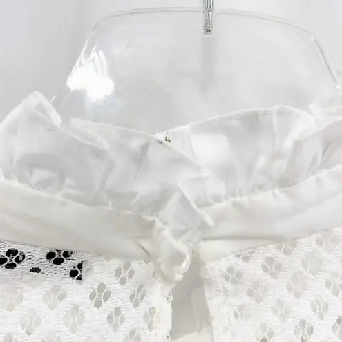 Sandro White Mock Turtle Neck Long Sleeve Lace Blouse