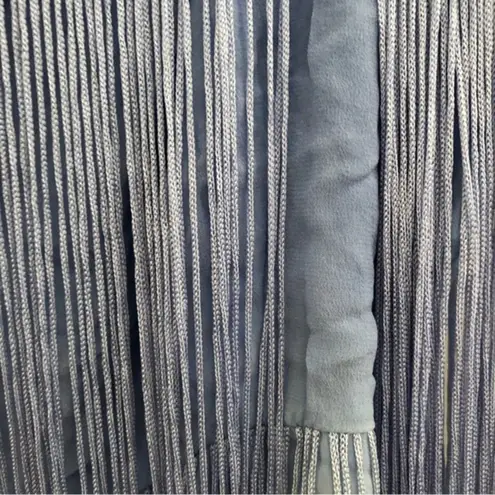 Boston Proper FRINGE OMBRE PINK BLUE EMBELLISHED TANK LINED COTTON DRESS M