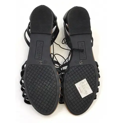 Arizona  Jean Co Womens Size 8.5 Basket Weave Black Sandals