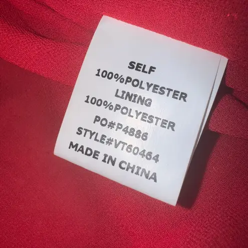 Vine & Love Red Sequin Long Sleeve Blouse