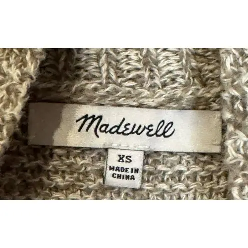 Madewell ‎ Women Sweater Mock Turtleneck Knit Long Sleeve Pullover Beige Tan XS