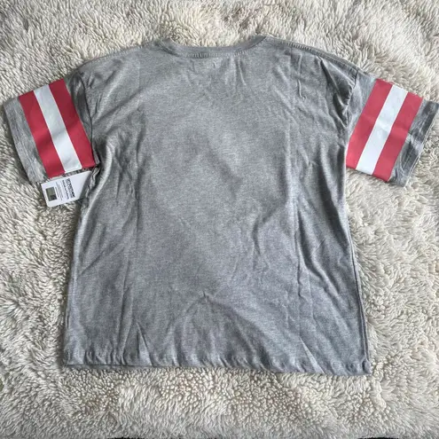 NASCAR Racing Graphic Tee with Striped Sleeves NWT