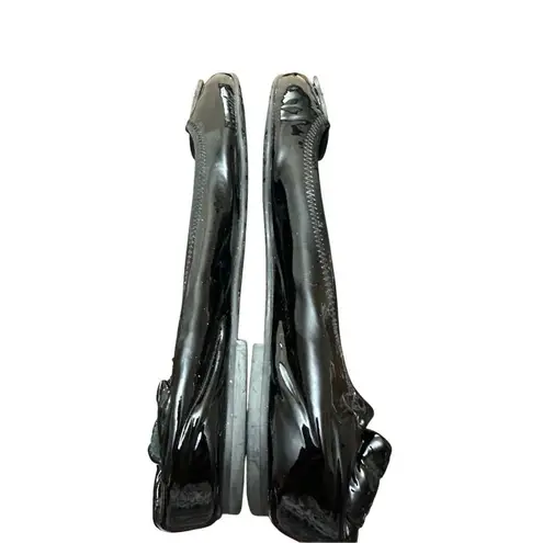 Torry Burch Patent Flat Ballet Black Leather Shoes Size 9Mp
