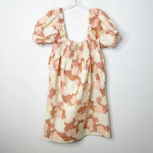 Faherty NWT | Ramona Dress in Warm Jicaro Island Floral Organic Cotton Sz Large